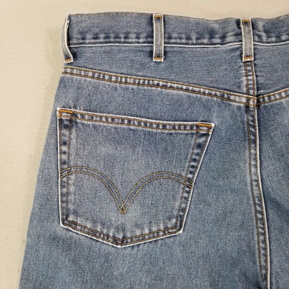 Levi's 550 jeans men's 38x30 relaxed fit straight blue denim pants - Picture 8 of 12